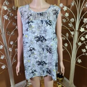 Violet & Claire Floral Print Blouse - Black and Yellow